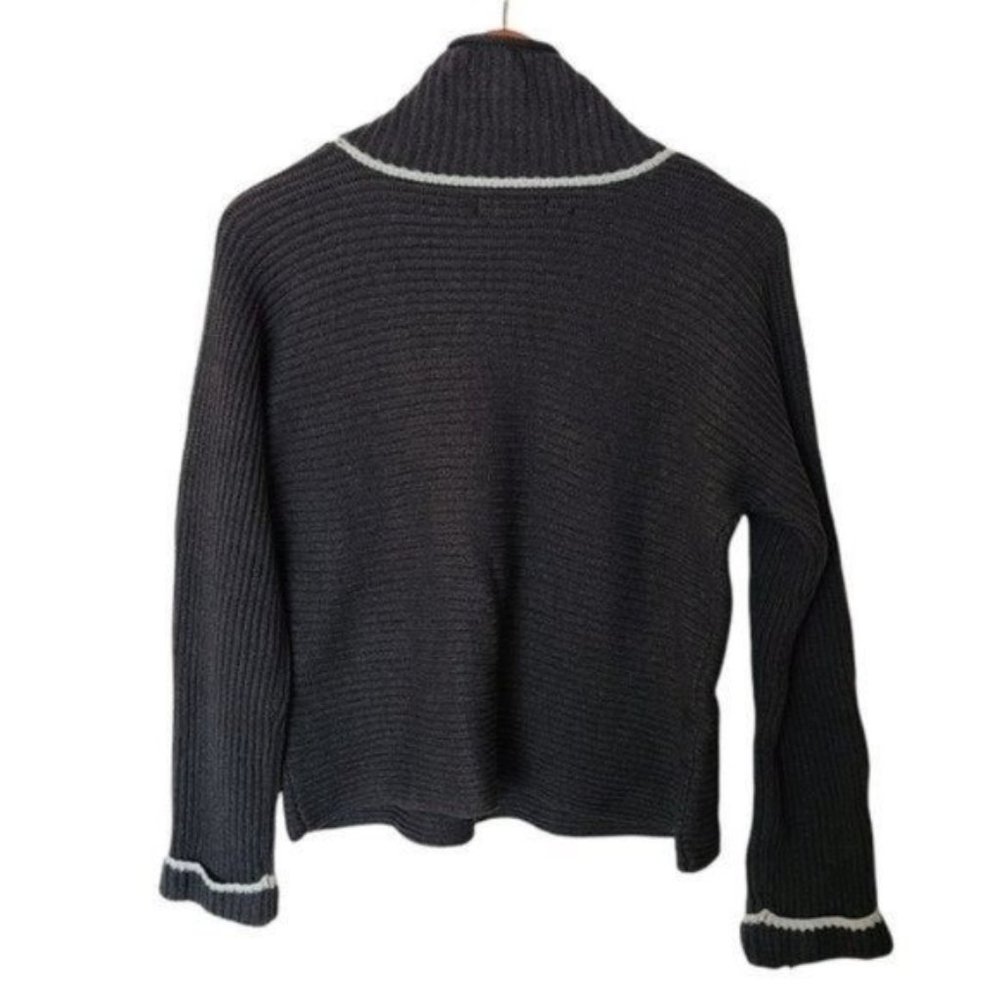 Romeo & Juliet Couture Women's M Medium Grey‎ Ribbed Turtleneck Sweater